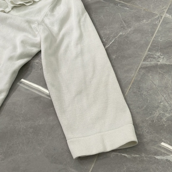 Women's Coldwater Creek Ruffled Button Up Cardigan Sweater Medium - Picture 9 of 16